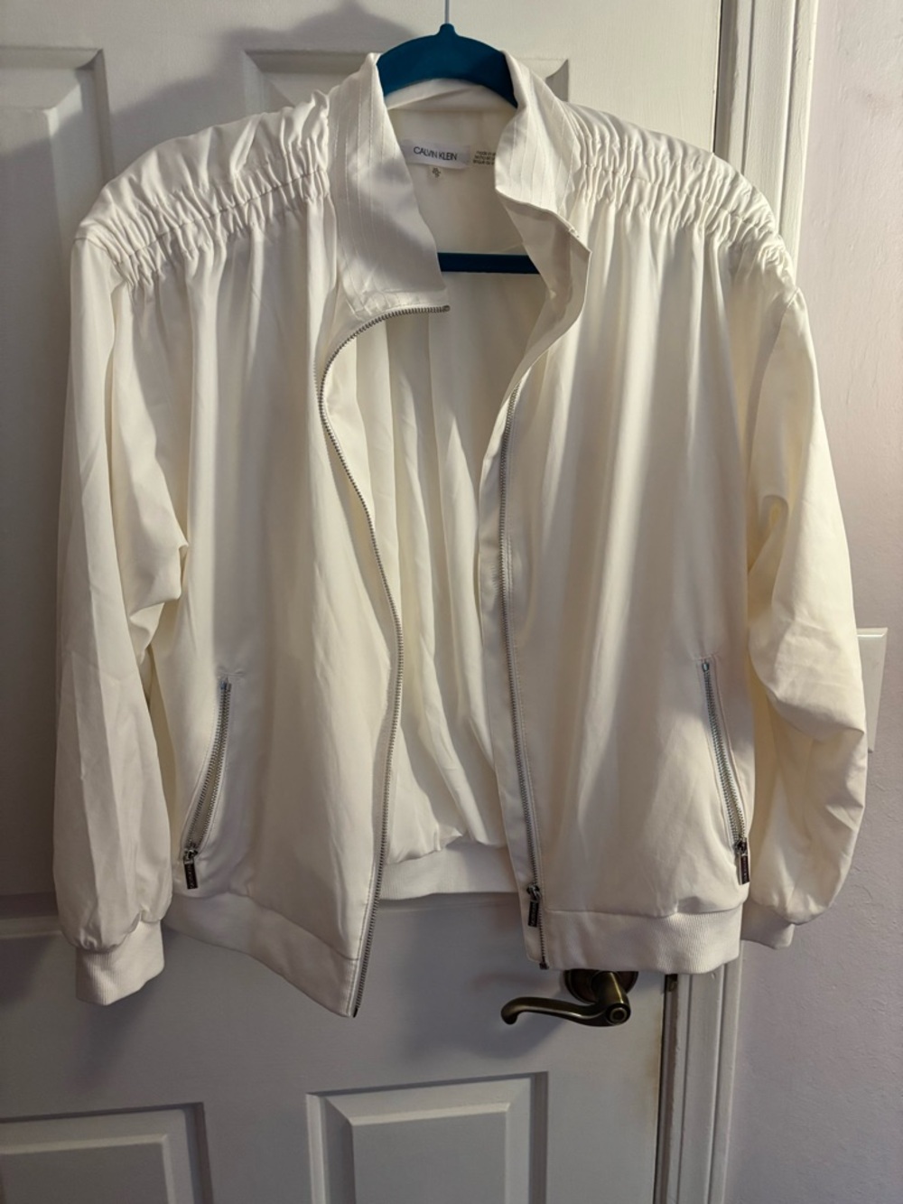 Calvin Klein White Zip Jacket